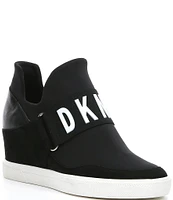 DKNY by Donna Karan Cosmos Logo Hidden Wedge Slip On Sneakers