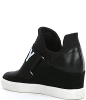 DKNY by Donna Karan Cosmos Logo Hidden Wedge Slip On Sneakers