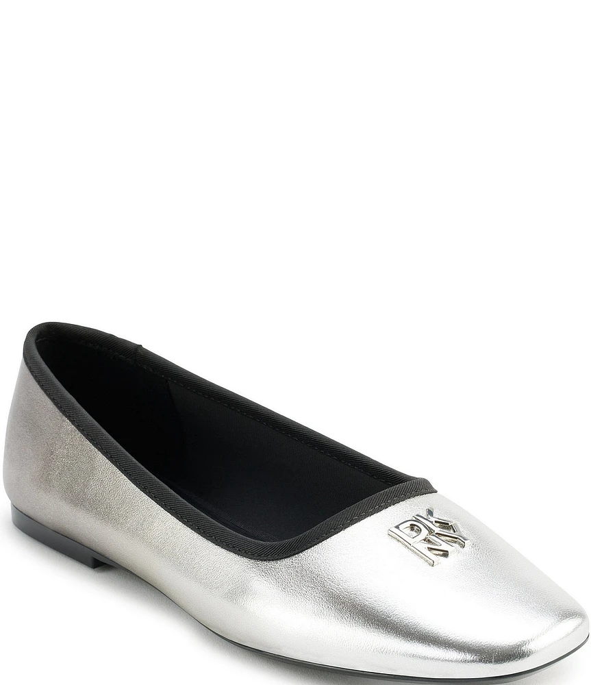 DKNY by Donna Karan Daine Metallic Leather Flats