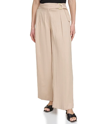 DKNY by Donna Karan Drapey Organza Flat Front Wide Leg Pants