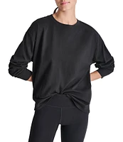 DKNY by Donna Karan Drop Shoulder Crew Neck Long Sleeve Pullover