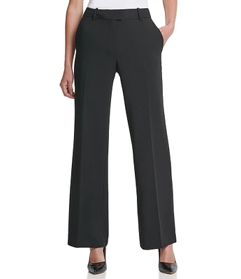 DKNY by Donna Karan Fixed Waist Wide Leg Pants