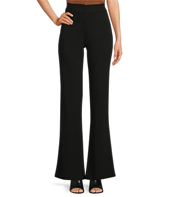 DKNY by Donna Karan High Rise Wide Leg Front Pocket Pants