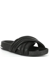 DKNY by Donna Karan Indra Leather Crossband Sandals