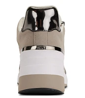 DKNY by Donna Karan Kaden Canvas Zip Up Wedge Sneakers