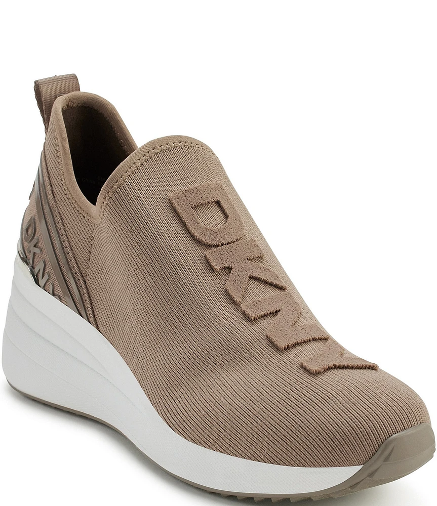 DKNY by Donna Karan Keeva Fabric Wedge Slip On Sneakers