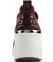 DKNY by Donna Karan Keeva Fabric Wedge Slip On Sneakers