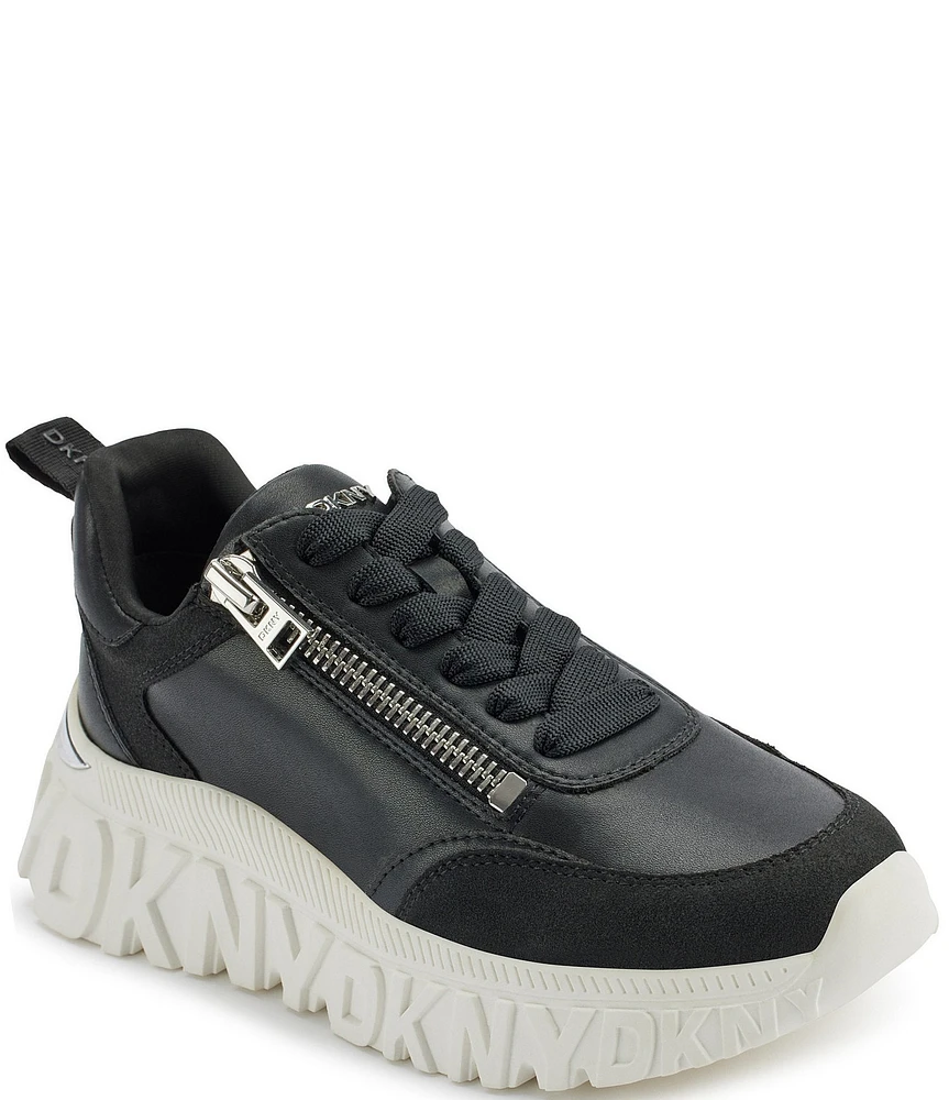 DKNY by Donna Karan Lakelyn Logo Platform Leather Sneakers