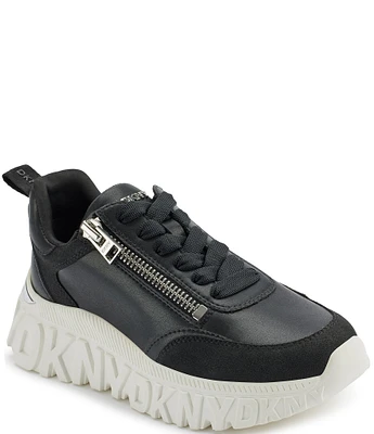 DKNY by Donna Karan Lakelyn Logo Platform Leather Sneakers