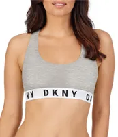 DKNY Logo Band Boyfriend Racerback Seamless Bralette