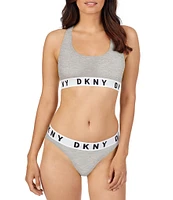 DKNY by Donna Karan Logo Band Boyfriend Racerback Seamless Bralette