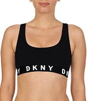 DKNY Logo Band Boyfriend Racerback Seamless Bralette