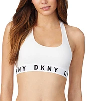 DKNY by Donna Karan Logo Band Boyfriend Racerback Seamless Bralette