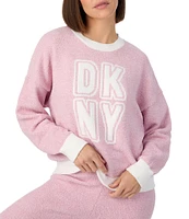 DKNY by Donna Karan Long Sleeve Crew Neck Sweater Knit Pajama Set