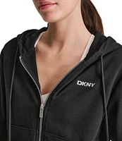 DKNY by Donna Karan Long Sleeve Full Zip Front Hoodie