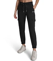 DKNY by Donna Karan Logo Slim Fit Cargo Pull-On Joggers