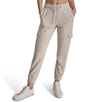 DKNY by Donna Karan Logo Slim Fit Cargo Pull-On Joggers