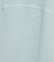 DKNY Sport by Donna Karan Mini Slub Waffle Knit Crew Neck 3/4 Ruched Sleeve Tee