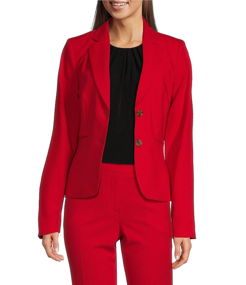 DKNY by Donna Karan Coordinating Notch Collar Long Sleeve Two Button Blazer