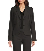 DKNY by Donna Karan Coordinating Notch Collar Long Sleeve Two Button Blazer