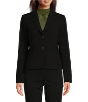 DKNY by Donna Karan Coordinating Notch Collar Long Sleeve Two Button Blazer