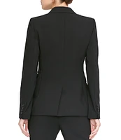 DKNY by Donna Karan Notch Lapel Side Pocket One Button Front Blazer