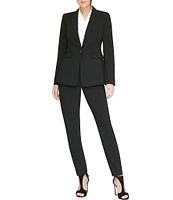 DKNY by Donna Karan Notch Lapel Side Pocket One Button Front Blazer