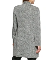 DKNY by Donna Karan Point Collar Knit Long Topper Jacket