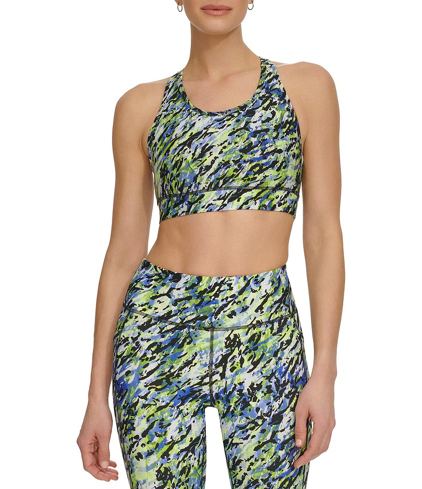 DKNY by Donna Karan Printed Strappy Keyhole Back Bra