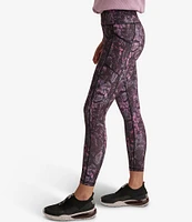 DKNY by Donna Karan Printed Stretch High Waist 7/8 Length Legging