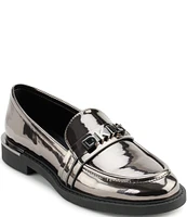 DKNY by Donna Karan Rooney Mirror Metallic Loafers