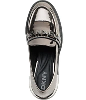 DKNY by Donna Karan Rooney Mirror Metallic Loafers