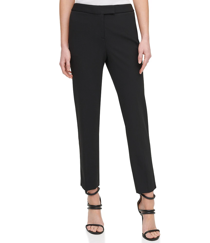 DKNY by Donna Karan Scuba Crepe Slim Leg Ankle Pants