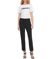 DKNY by Donna Karan Scuba Crepe Slim Leg Ankle Pants