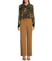 DKNY by Donna Karan Seamed Waistband Wide Leg Pant