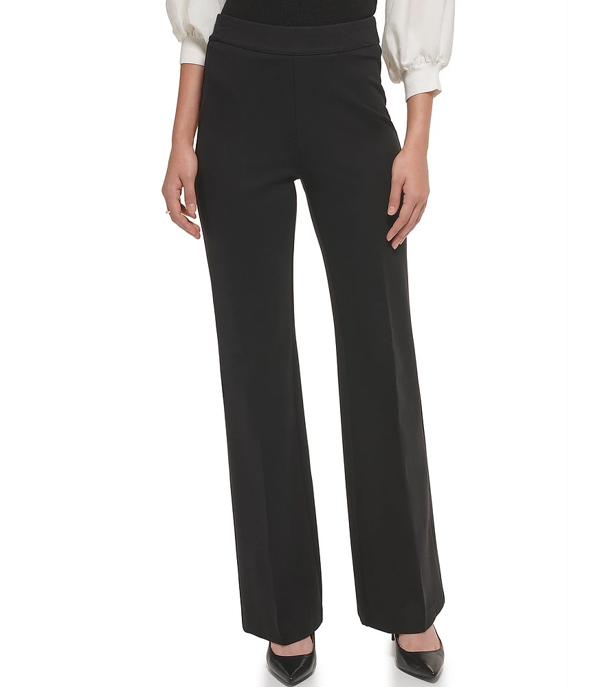 DKNY by Donna Karan Silky Ponte High Rise Wide Leg Pants