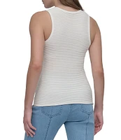 DKNY by Donna Karan Sleeveless Textured Knit Tank Top