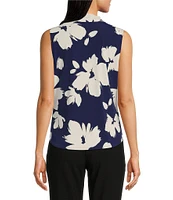 DKNY by Donna Karan Sleeveless V-Neck Floral Cami Top