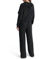 DKNY Sport by Donna Karan Brushed Rib Knit Raglan Sleeve Pullover Hoodie