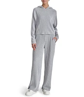 DKNY Sport by Donna Karan Brushed Rib Knit Relaxed Straight Leg Pants