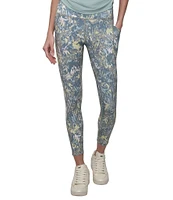 DKNY Sport by Donna Karan Elevate Interlock High Waist 7/8 Printed Fitness Leggings