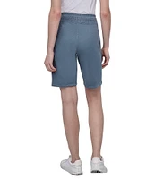 DKNY Sport by Donna Karan Metallic Bubble Logo Bermuda Pull-On Shorts