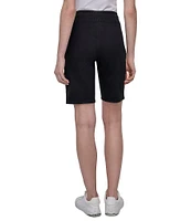 DKNY Sport by Donna Karan Metallic Bubble Logo Bermuda Pull-On Shorts