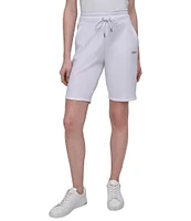 DKNY Sport by Donna Karan Metallic Bubble Logo Bermuda Pull-On Shorts