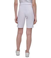 DKNY Sport by Donna Karan Metallic Bubble Logo Bermuda Pull-On Shorts