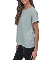 DKNY Sport by Donna Karan Mini Waffle Crew Neck Short Sleeve T-Shirt
