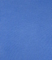 DKNY Sport by Donna Karan Ribbed Notched Crew Neck Short Sleeve Cropped Tee