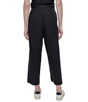 DKNY Sport by Donna Karan Slub Ankle Length Wide Leg Pants