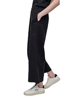 DKNY Sport by Donna Karan Slub Ankle Length Wide Leg Pants