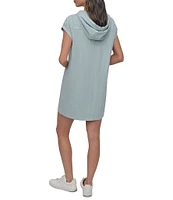 DKNY Sport by Donna Karan Slub Jersey Hooded Dress
